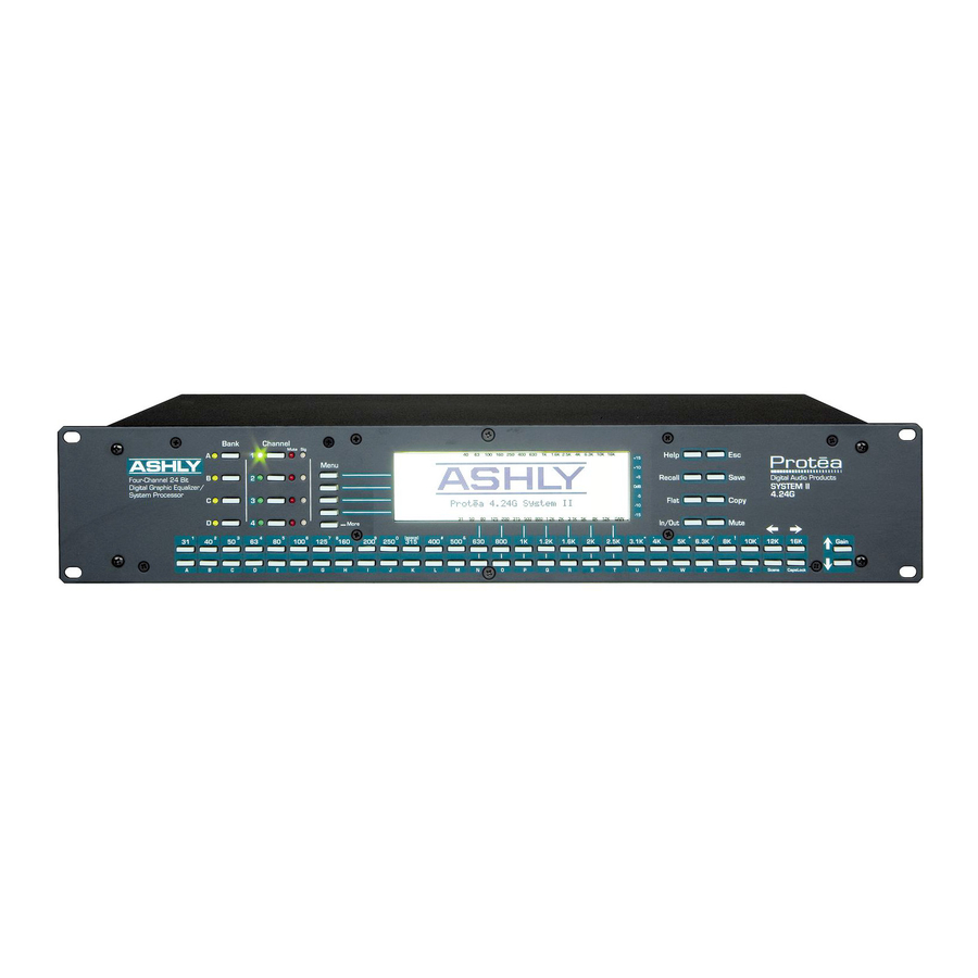 ASHLY GRAPHIC EQUALIZER II 4.24G TECHNICAL NOTES & SPECIFICATIONS Pdf