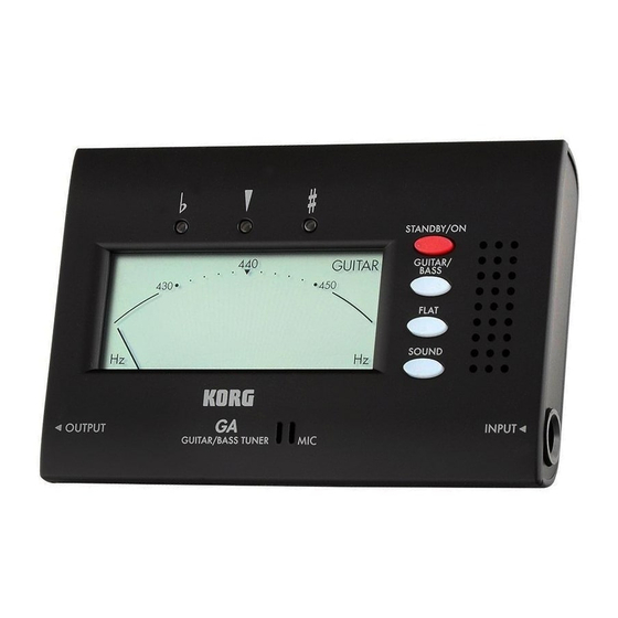 KORG GA-40 OWNER'S MANUAL Pdf Download | ManualsLib