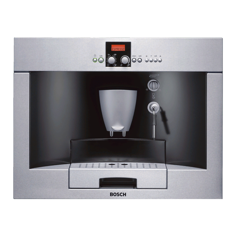 Bosch Built-In Coffee Machine User Manual