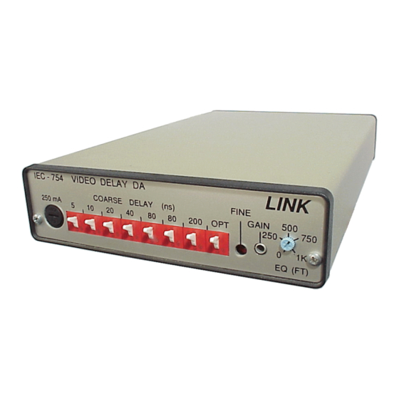 LINK ELECTRONICS VARIABLE DELAY VIDEO AMPLIFIER IEC754 SPECIFICATION