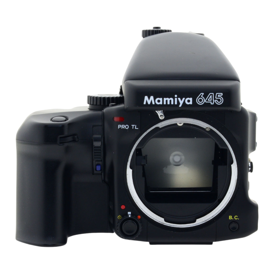 MAMIYA 645 PRO TL INSTRUCTIONS MANUAL Pdf Download | ManualsLib
