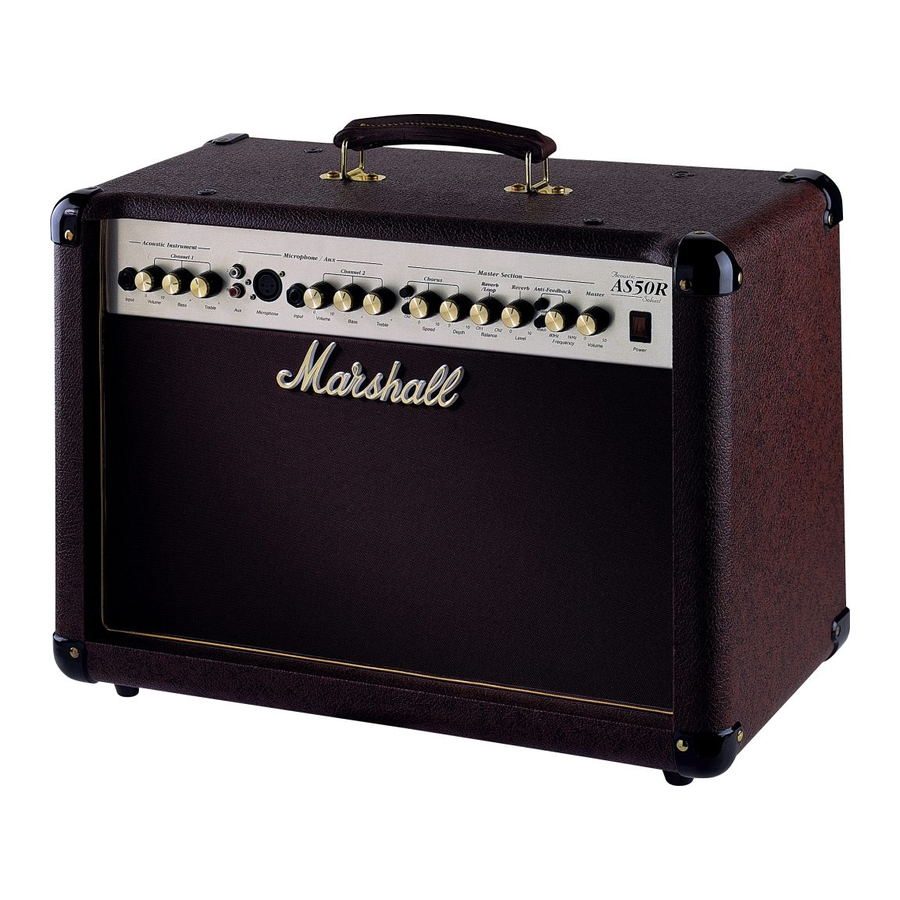 MARSHALL AMPLIFICATION AS50R OWNER'S MANUAL Pdf Download | ManualsLib