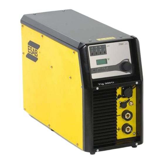 ESAB Origo Tig 3000i Instruction Manual