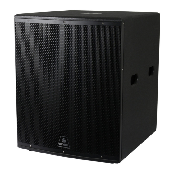 Devine Onyx 15SXA User Manual
