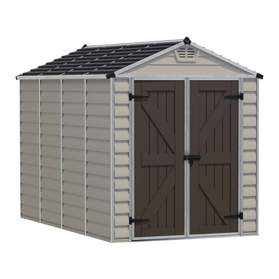 Palram Skylight Shed-6x10 Tan Manual