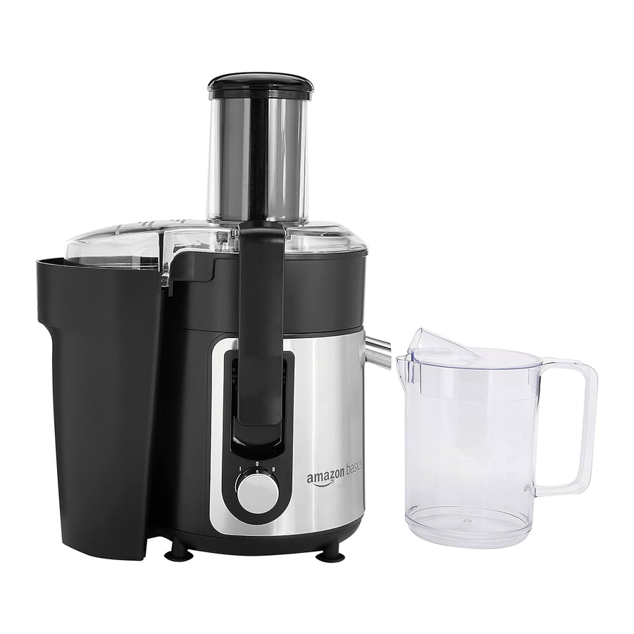 Amazon basics B0BFPQQCDL - Centrifugal Juicer Manual