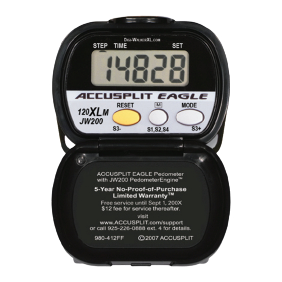 Accusplit Eagle AE120XLM Operating Instructions