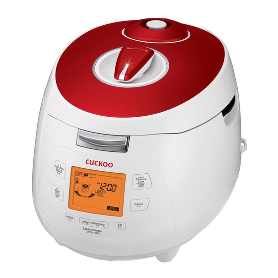 cuckoo pressure cooker manual