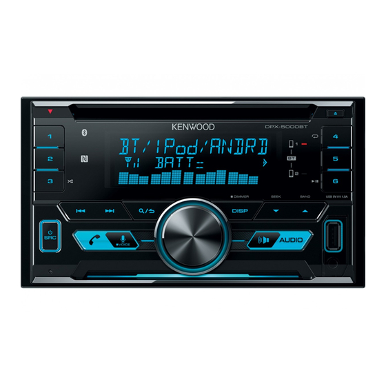 KENWOOD DPX500BT INSTRUCTION MANUAL Pdf Download ManualsLib
