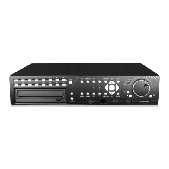WIREPATH SURVEILLANCE WPS300DVR INSTALLATION AND USER MANUAL Pdf