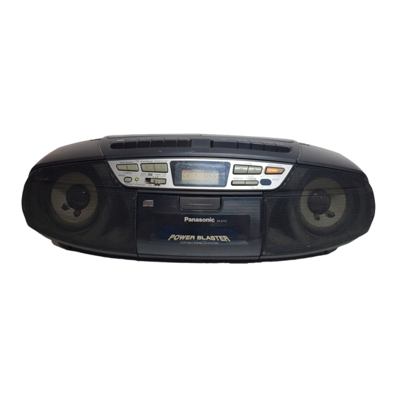 PANASONIC RX-DT37 SERVICE MANUAL Pdf Download | ManualsLib