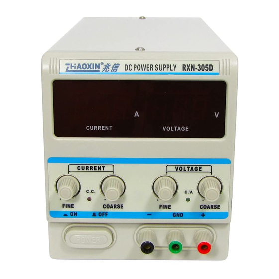 ZHAOXIN RXN-302A-II INSTRUCTION MANUAL Pdf Download | ManualsLib