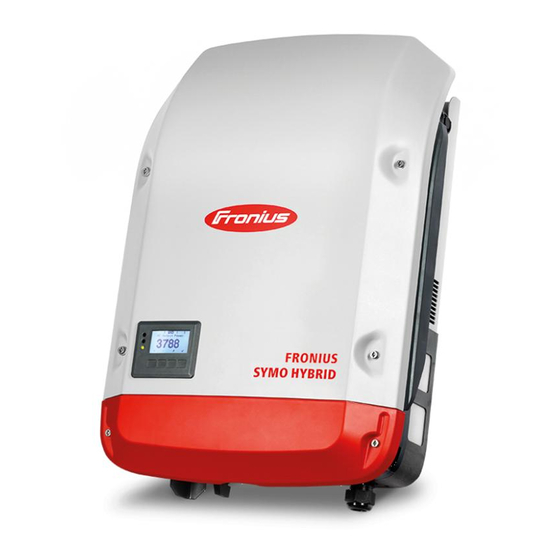 Fronius Symo Hybrid 3.0-3-S Operating Instructions Manual