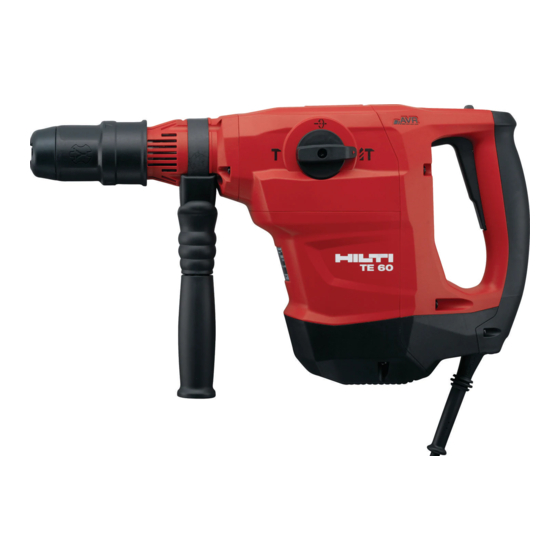 Hilti TE 60-AVR Operating Instructions Manual
