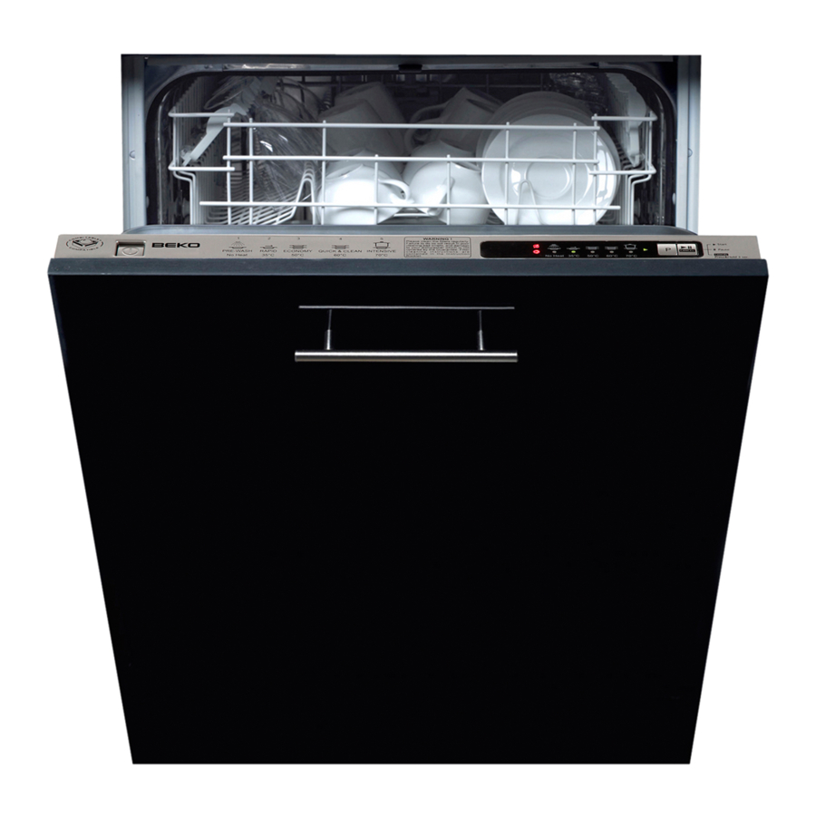 Beko DW602 Integrated Dishwasher Manuals
