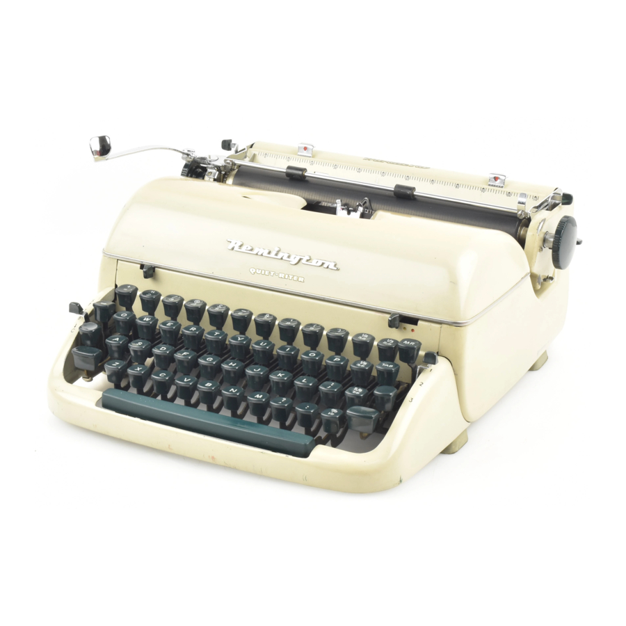 REMINGTON QUIET RITER INSTRUCTION BOOK Pdf Download ManualsLib