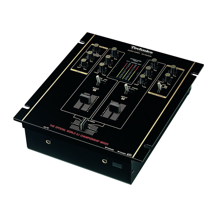 TECHNICS SH-DX1200 OPERATING INSTRUCTIONS MANUAL Pdf Download