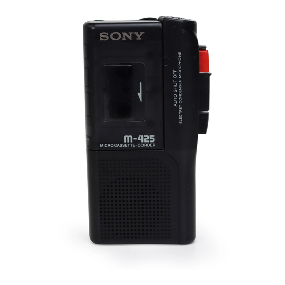 SONY M425 OPERATING INSTRUCTIONS MANUAL Pdf Download ManualsLib