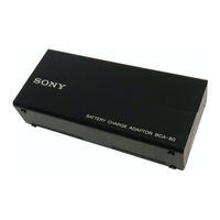 Sony BCA-80 Instructions