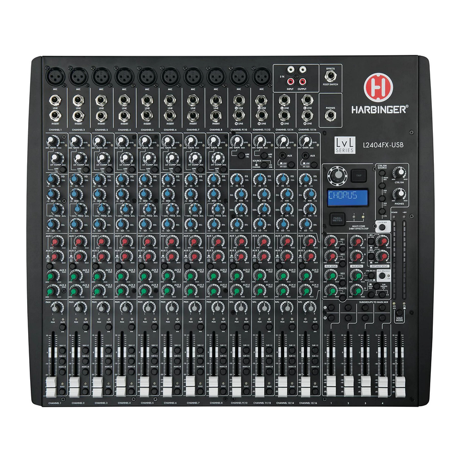 Harbinger L1202FX 12-Channel Mixer with Effects