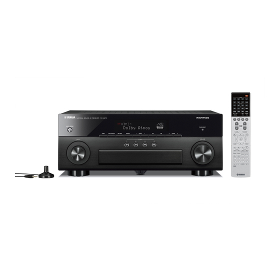 Yamaha RX-A870 Quick Start Manual