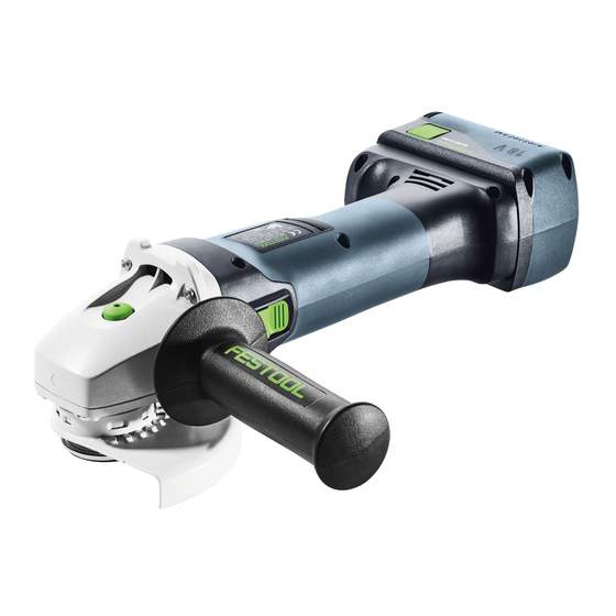 Festool AGC 18 Series Original Instructions Manual