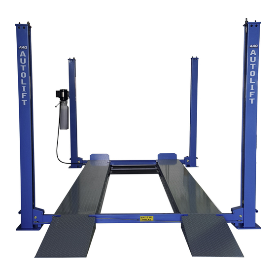 AAQ AutoLift AL-10000T Installation Manual & Operation Instructions