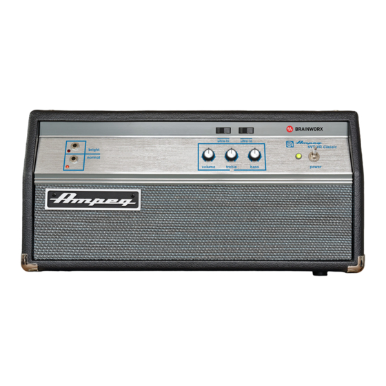 Brainworx Ampeg SVT-VR Classic Manual