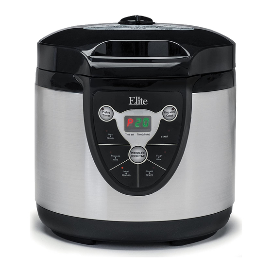 Elite platinum 4 qt pressure cooker manual sale