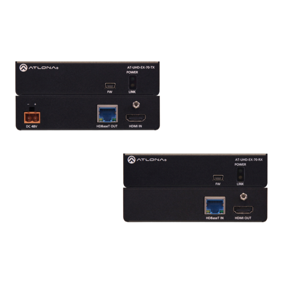 ATLONA AT-UHD-EX-70-KIT USER MANUAL Pdf Download | ManualsLib