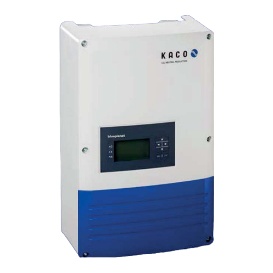 Kaco blueplanet 3.0 TL1 Operating Instructions Manual