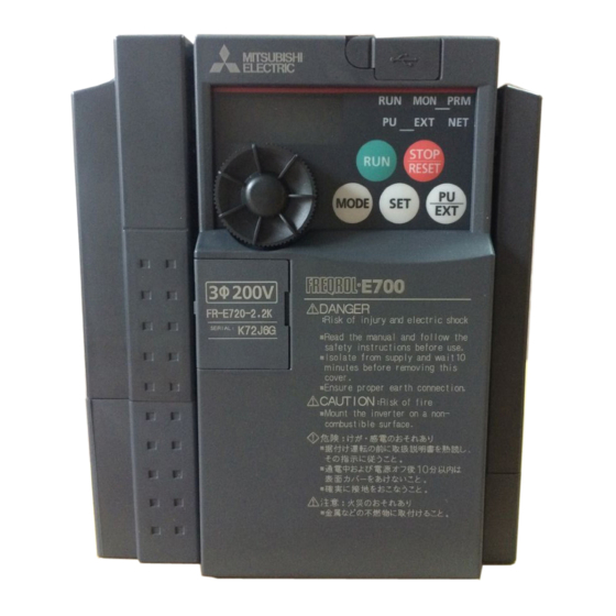 MITSUBISHI ELECTRIC FR-E720-0.1K(SC) INSTRUCTION