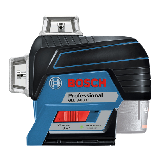 Bosch GLL 3-80 CG Original Instructions Manual