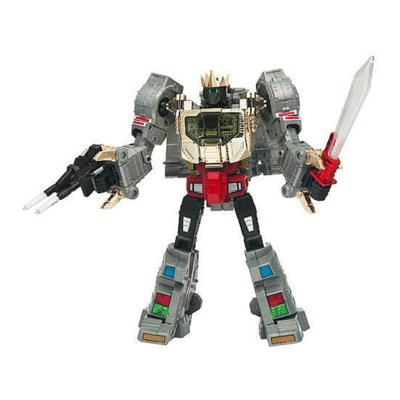 Hasbro TRANS FORMERS MASTERPIECE GRIMLOCK AUTOBOT Quick Start Manual