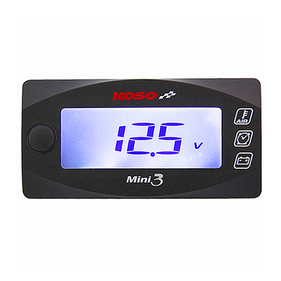 Koso MINI 3 Instructions