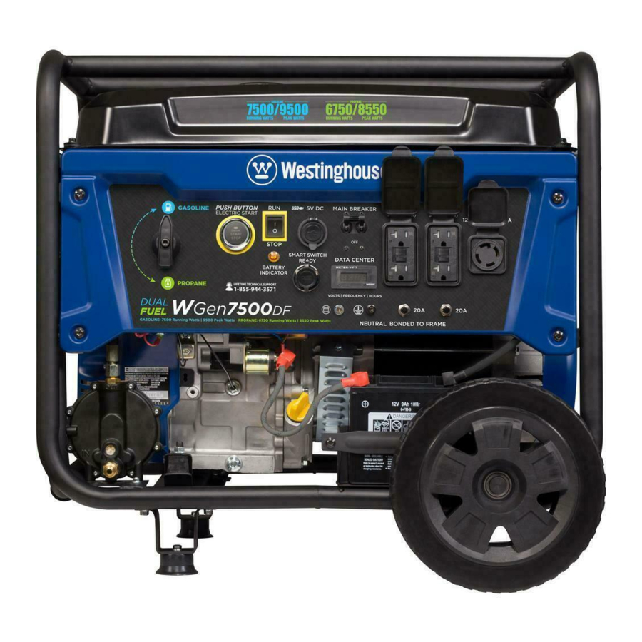 Westinghouse WGen7500DF - Inverter Generator Manual