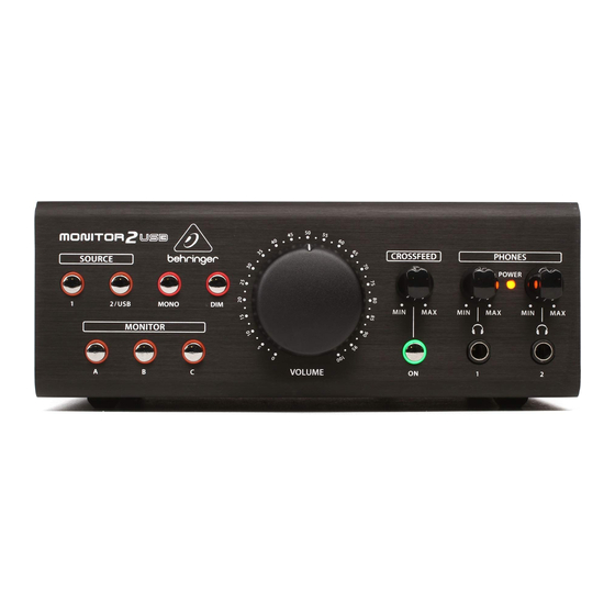 behringer monitor2usb manual