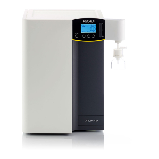 SARTORIUS ARIUM PRO OPERATING MANUAL Pdf Download ManuaLib