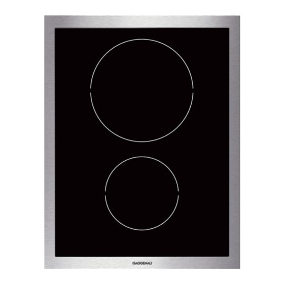 Gaggenau 400 Series Quick Start Manual