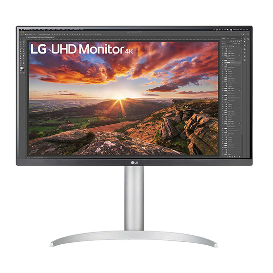 LG 27BP85U 27-inch UHD Monitor Manuals