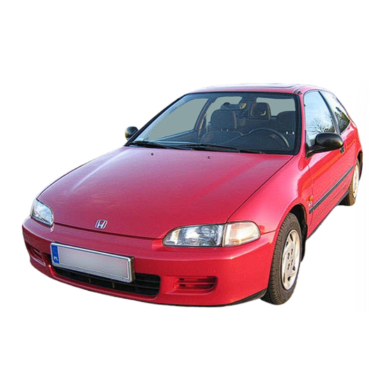 Honda 1995 Civic Coupe Online Reference Owner's Manual Pdf Download 