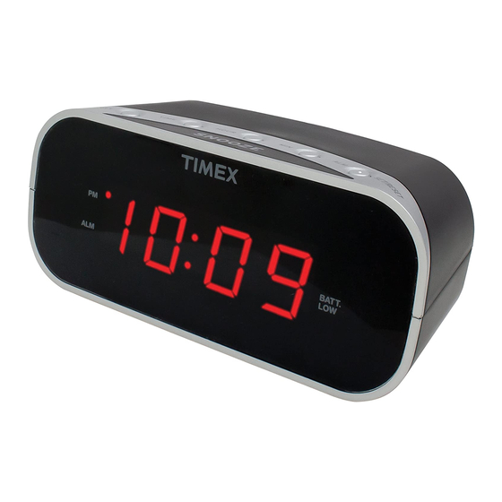 Setting The Time; Setting The Alarm Time; Snooze Alarm; Operating  Instructions - Timex T121 User Manual [Page 4] | ManualsLib