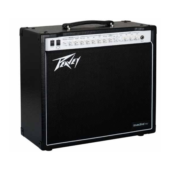 Peavey invective 112 Operating Manual