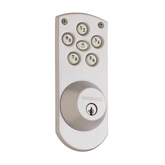 WEISER LOCK POWERBOLT 1000 INSTALLATION & LEARNING INSTRUCTIONS Pdf