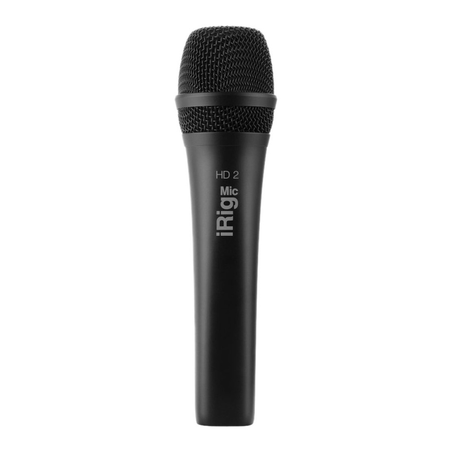 IK MULTIMEDIA IRIG MIC HD USER MANUAL Pdf Download ManualsLib