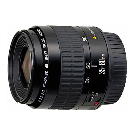 CANON EF 35-80MM F/4-5.6 III LENSES MANUAL Pdf Download | ManualsLib