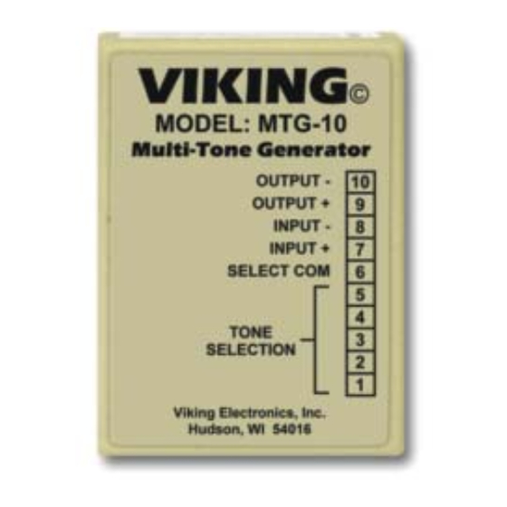 Viking MTG-10 Product Manual