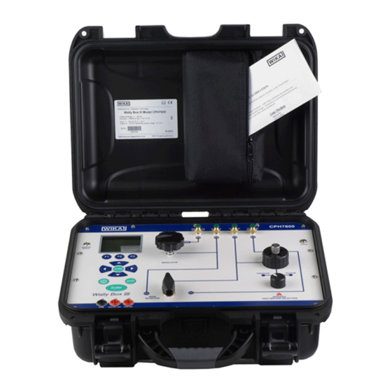 WIKA Wally Box III CPH7600 Operating Instructions Manual