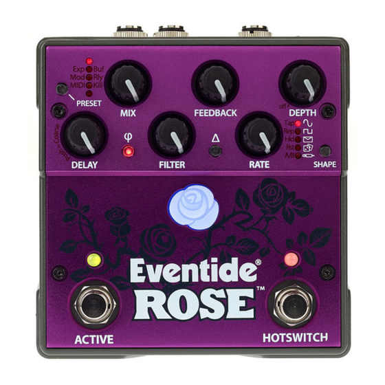 Eventide Rose Quick Reference Manual
