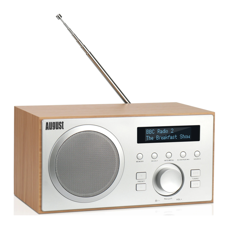 August MB420 - DAB/DAB+/FM & Bluetooth Radio Manual